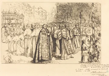 Retour de la procession à la cathédrale de Nantes