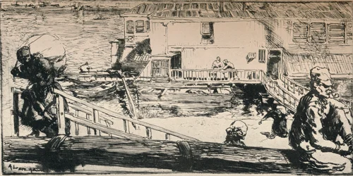 Bateau de lavage, 1915