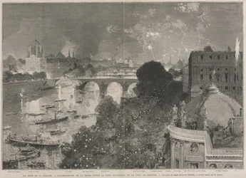 La Fête du 14 juillet, illumination de la place de la République (d