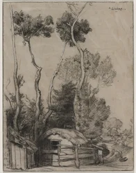 Paysage avec chalets