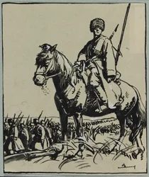 Officier de cosaques, 1914