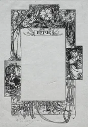 Almanach de Paris, 1897: Bordure décorative, Été