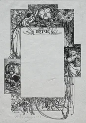 Almanach de Paris, 1897 : Bordure décorative, été, 1897