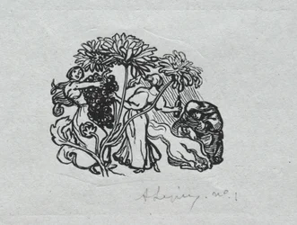 Almanach de Paris, 1897 : vignette finale, automne, 1897.