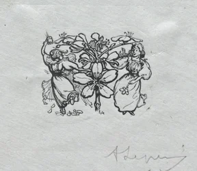 Almanach de Paris, 1897: Cul-de-lampe, Printemps