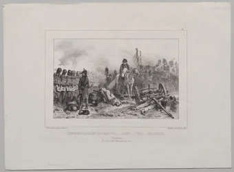 Album lithographique de 1837 : Demi-bataillon à gauche... Visez !... Feu !... Chargez