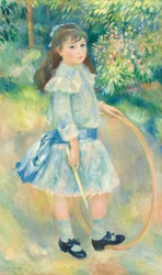 Fille avec un cerceau
