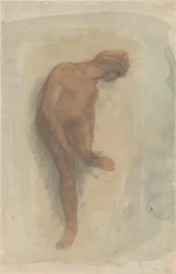 Figure féminine nue tenant le pied gauche, 1900-1912