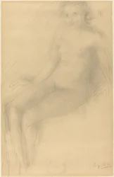 Femme nue assise