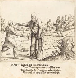 Élisée punit Guéhazi avec la lèpre de Naaman, 1547