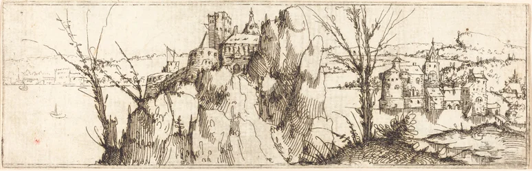 Paysage avec un lac
