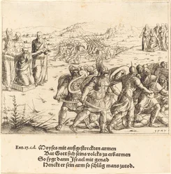 Moïse avec les bras étendus