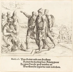 Les trois rois annoncent à Hérode la naissance du Christ, 1549