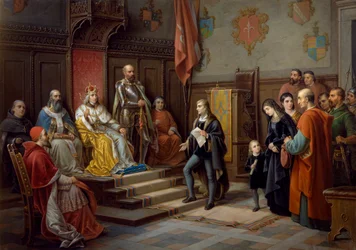 Frédéric III, pressé de marcher contre les Turcs par le poète triestin Raffaele Zovenzoni
