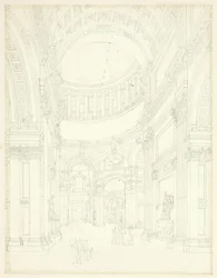 Étude pour la cathédrale Saint-Paul, tirée de Microcosme de Londres