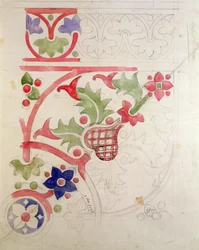 Motif floral pour la bibliothèque de la Chambre des Lords