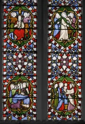 Mystères du Rosaire, Fenêtre Est de la Chapelle (détail)