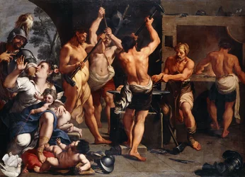 Mars et Vénus à la forge de Vulcain