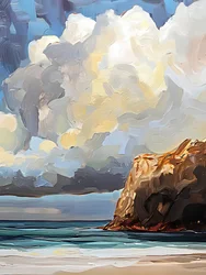 Nuages spectaculaires au bord de la mer