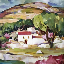 Maison à flanc de colline en Méditerranée