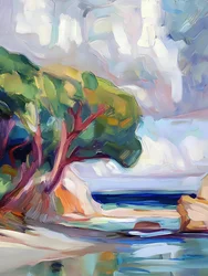 Des arbres côtiers aux couleurs vives