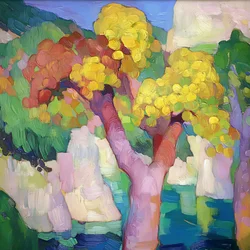 Un paysage estival éclatant