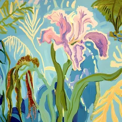 Iris tropicaux aux couleurs vives