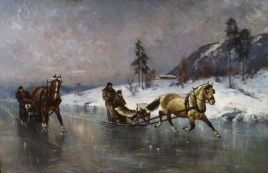 Balade en traîneau sur la glace