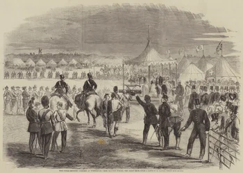 Le concours de tir à la carabine à Wimbledon, Sa Majesté tirant le premier coup