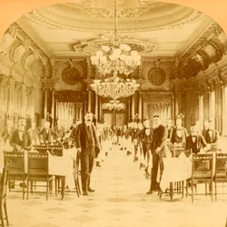 La Grande Salle à manger, Hôtel Windsor, dite la plus belle du monde, Montréal, Canada, 1894