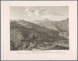 Vue de Cantalupo et Bardella anc. Mandela (Suite de VI vues des Environs de Rome)