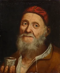 Vieil homme avec une tasse de café