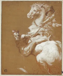 Combat entre cavalier et fantassin