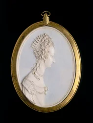 Médaillon en ivoire avec un portrait de Violante di Baviera