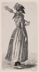 Femme creusant une tranchée de Fanø