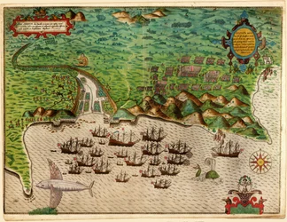 Santiago, du voyage aux Antilles de Drake 1585 - 86, publié en 1589