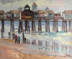 Scène de plage du Maine