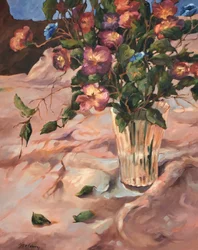 Nature morte florale, vers 1990-2000 (huile sur toile)