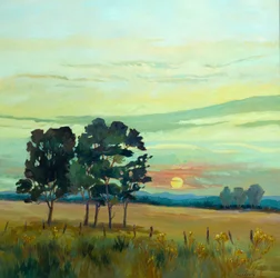 Lever de soleil, 2007 (huile sur toile)
