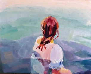 Cold Sea (Lara), 2023 (huile sur panneau de bois apprêté)
