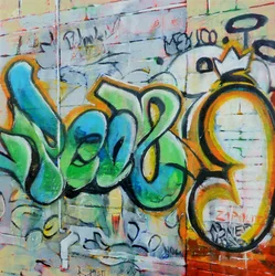 Graffiti explosif et coloré