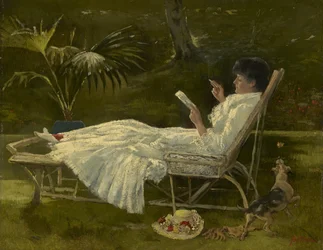 Femme lisant, vers 1910