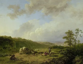 Paysage avec une tempête menaçante