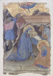 Nativité avec annonce aux bergers