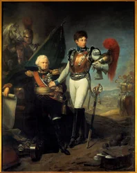 Portrait de Jean Lariboisière et de son fils Honoré à la bataille de la Moskova