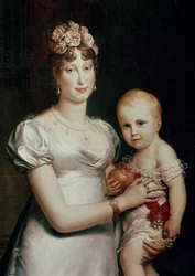 Marie-Louise (1791-1847) de Habsbourg-Lorraine et le roi de Rome (1811-32) (détail)