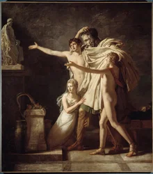 Offrande au dieu Esculape. Don de serpents pour vénérer le dieu romain de la médecine. Peinture de Pierre Narcisse Guérin (1774-1833) 1803 Arras, Musée des Beaux-Arts