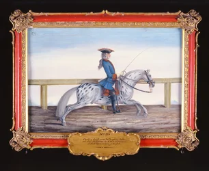 No. 29 Un cheval gris pommelé de l