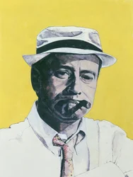 Portrait de Jack Lemmon, illustration pour The Daily Mirror Colour Supplement, 1964