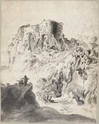 Paysage italien avec château